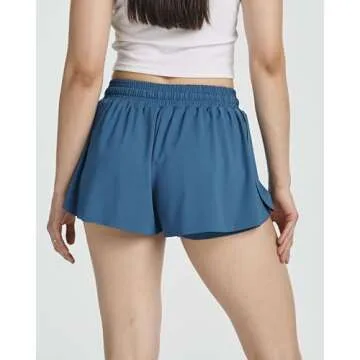 4-Pack: Womens Flowy Shorts Short Women Running Workout Athletic Skort Girls Clothes Spandex Gym High Waist Yoga Biker Skorts Preppy Clothing Teen Lounge Trendy Beach Tennis - Set 7, L