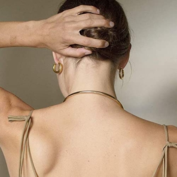 Stylish Chunky Gold Hoop Earrings for Women