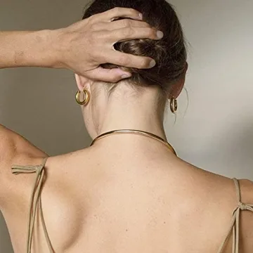 Stylish Chunky Gold Hoop Earrings for Women