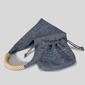 Generic Women's Denim Handmade Braided Handbag Retro Casual Top Handle Large Capacity Shoulder Hobo Bag With wallet (Blue, Large Capacity)