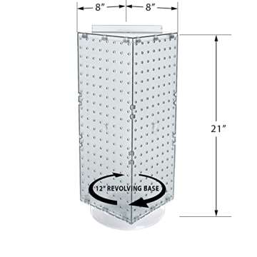 Durable Four-Sided Pegboard Display for Retail Merchandising
