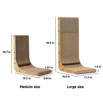 Wall Mounted Cat Scratcher - FUKUMARU 18.7 Inch