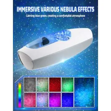 White Stars Galaxy Night Light Projector – Ultra Quiet & Remote Control