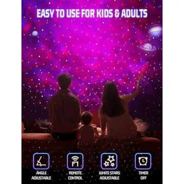 White Stars Galaxy Night Light Projector – Ultra Quiet & Remote Control