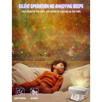 White Stars Galaxy Night Light Projector – Ultra Quiet & Remote Control