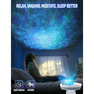 White Stars Galaxy Night Light Projector – Ultra Quiet & Remote Control