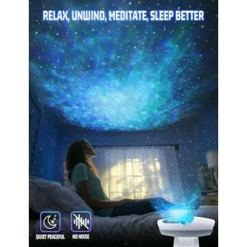 White Stars Galaxy Night Light Projector – Ultra Quiet & Remote Control