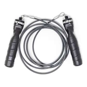 Rx Smart Gear Jump Rope - Black Ops Ergonomic Handles with Trans Black Cable Buff 3.4 9'0" | Jump Sm...