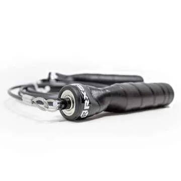 Rx Smart Gear Jump Rope - Black Ops Ergonomic Handles with Trans Black Cable Buff 3.4 9'0" | Jump Smart Weighted Speed Rope for Sports & Fitness, MMA, HIIT, Cardio & Functional Workout