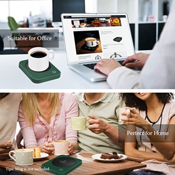 VOBAGA Coffee Mug Warmer (No Mug), Electric Coffee Warmer for Office Desk Accessories with Auto Shut Off, 3 Temperature Setting Smart Cup Warmer for Heating Coffee, Beverage, Milk and Tea