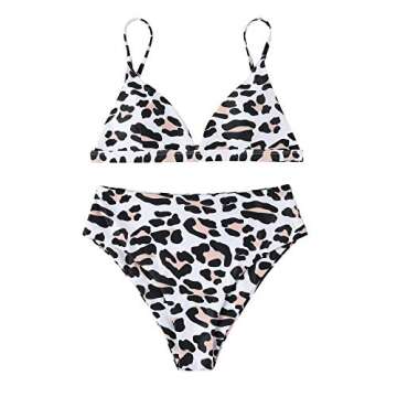Stylish Leopard Print High Waisted Cheeky Bikini