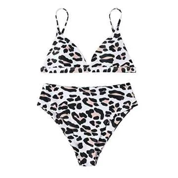 Stylish Leopard Print High Waisted Cheeky Bikini