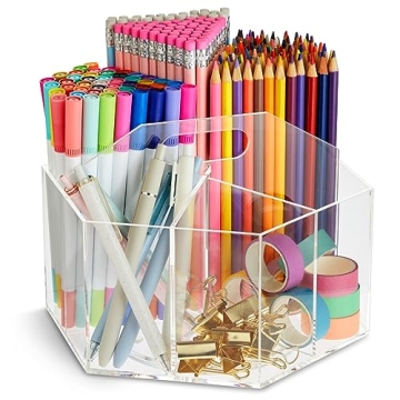 Bright Creations 360 Degree Spinning Desk Organizer - Stylish & Functional Tool for All Supplies