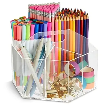 Bright Creations 360 Degree Spinning Desk Organizer - Stylish & Functional Tool for All Supplies