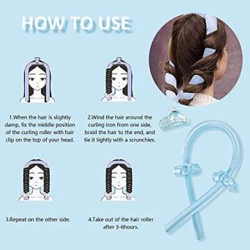 Heatless Curling Rod Headband for Beautiful Curls