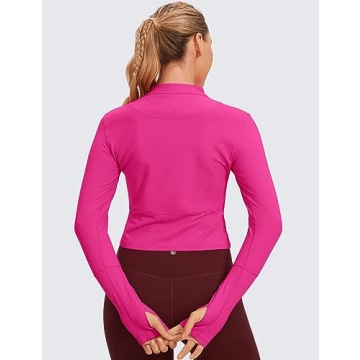 CRZ YOGA Women's Long Sleeve Crop Top for Workouts