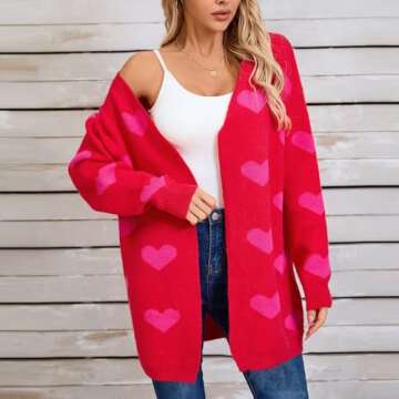 Stylish Valentines Day Knit Cardigan for Women