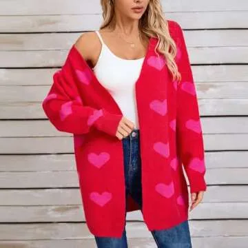 Stylish Valentines Day Knit Cardigan for Women