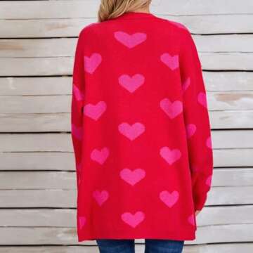 Stylish Valentines Day Knit Cardigan for Women
