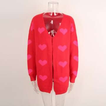 Stylish Valentines Day Knit Cardigan for Women