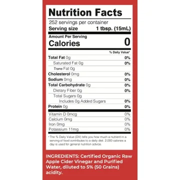 Lucy's Organic Apple Cider Vinegar - Raw & Unfiltered Gallon