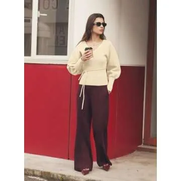 MIHOLL Women Sexy V Neck Long Sleeve Sweater for Any Occasion