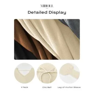 MIHOLL Women Sexy V Neck Long Sleeve Sweater for Any Occasion