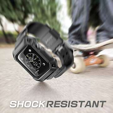 SUPCASE Apple Watch 3 Case with Band for 38mm Black