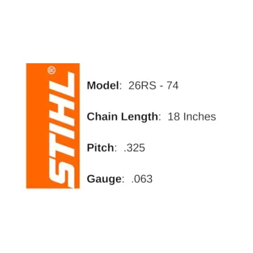 Stihl 26RS 74 Chainsaw Chain for 18" Bar Performance