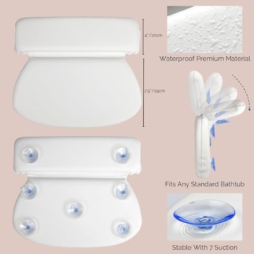 Monsuri Luxurious Bath Pillow - Elite Comfort for Baths