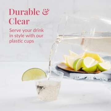 Small Clear Plastic Cups 5 oz | 200 Pack | Disposable & Durable Plastic Party Cups