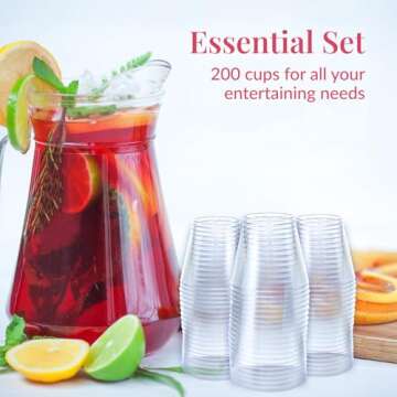 Small Clear Plastic Cups 200 Pack for Every Occasion