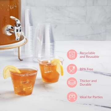 Small Clear Plastic Cups 200 Pack for Every Occasion