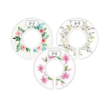 Adorable Baby Closet Size Dividers for Girls, Set of 6