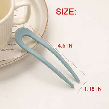 Colorful 8 Pack U Shaped Hair Pins for Women Girls