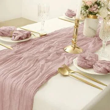 Socomi Pink Cheesecloth Napkins Set of 10 for Parties