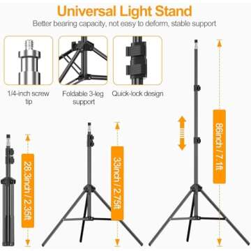 Emart Upgraded Softbox Lighting Kit with Sandbag,24"x24" Softbox Photography Lighting ​with 135W E27 5500K Bulbs, Professional Studio Lights Equipment for Video Recording,Filming,Podcas