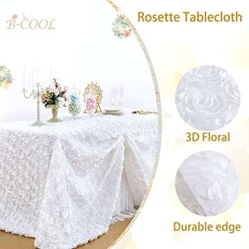 Elegant B-COOL White Table Cloth for Weddings and Parties