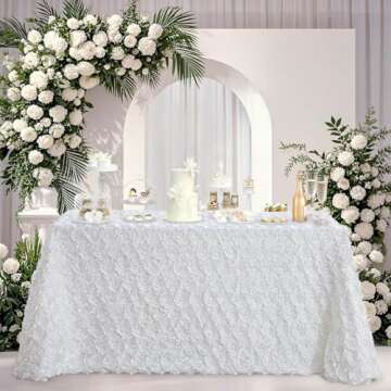 Elegant B-COOL White Table Cloth for Weddings and Parties