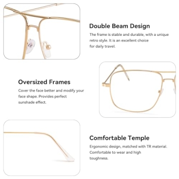 Stylish Dollger Classic Eyewear for Men and Women Gold