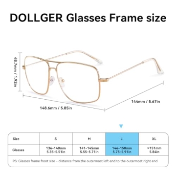 Stylish Dollger Classic Eyewear for Men and Women Gold