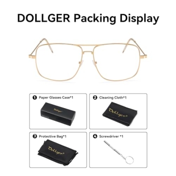 Stylish Dollger Classic Eyewear for Men and Women Gold