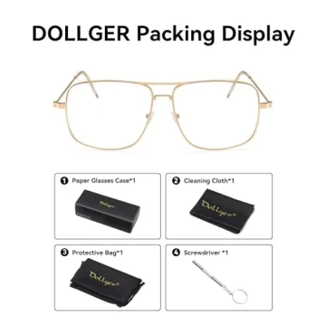 Stylish Dollger Classic Eyewear for Men and Women Gold