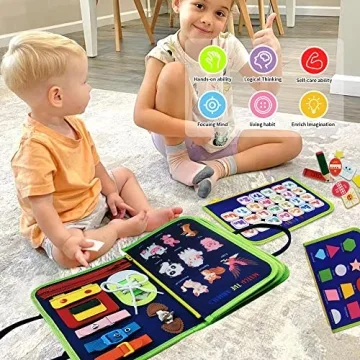 TenFans Busy Board Montessori Toy for Toddlers