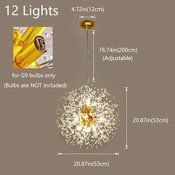 Buy Mivenda Gold Crystal Chandeliers for Elegant Lighting