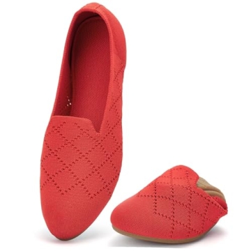 poemlady Women’s Ballet Flats - Knit Slip-On Ballerina Shoes offering Comfort and Style