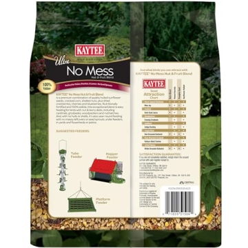 Kaytee No Mess Nut & Fruit Bird Seed Blend for Diverse Birds
