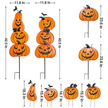 Brwoynn Halloween Yard Decoration Stakes for Outdoor Fun