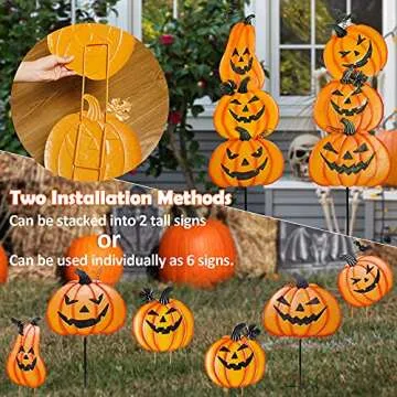 Brwoynn Halloween Yard Decoration Stakes for Outdoor Fun