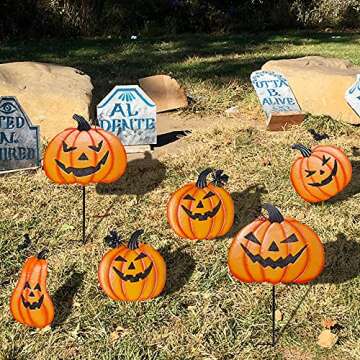Brwoynn Halloween Yard Decoration Stakes for Outdoor Fun